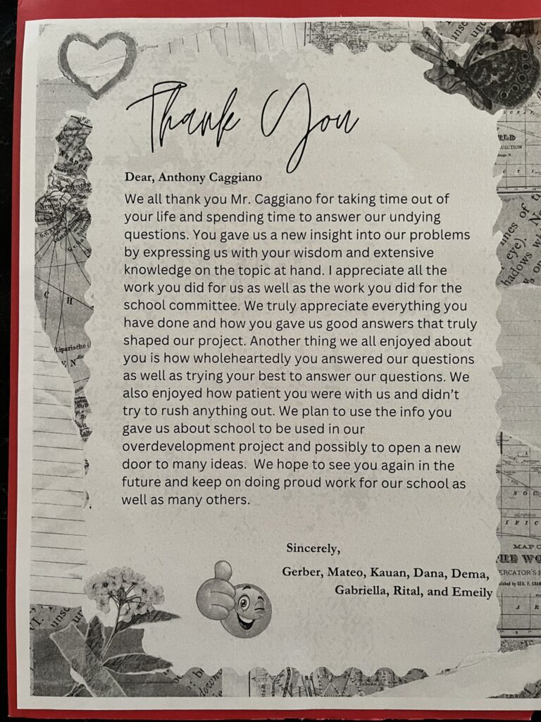 Thank you note